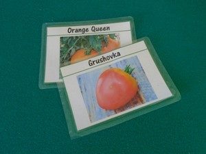 étiquette à tomates découpée